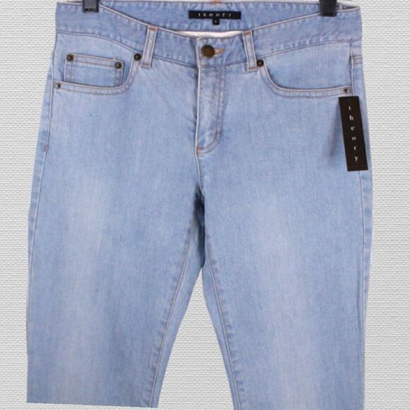 THEORY Blondie B Jeans Low Rise in Light Wash Women's Size 4 - Picture 2 of 12